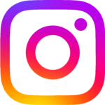 a white camera shape surrounded by purple, pink, red, and yellow colors